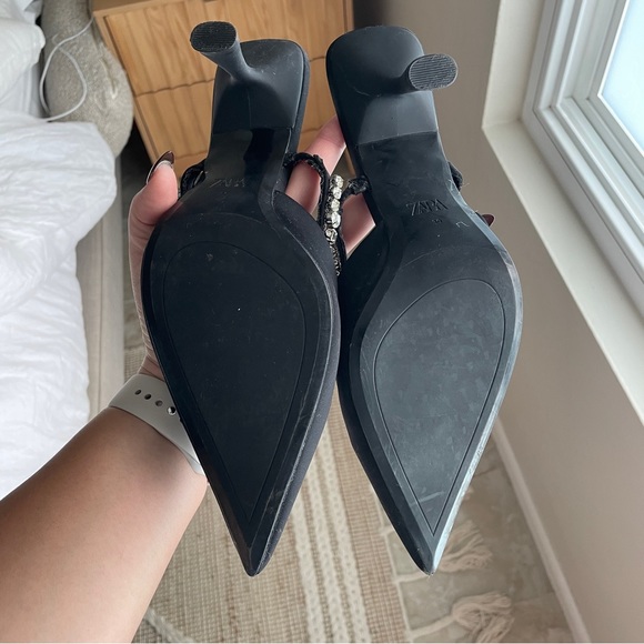 Zara Sparkly Heeled Mules - Picture 4 of 5